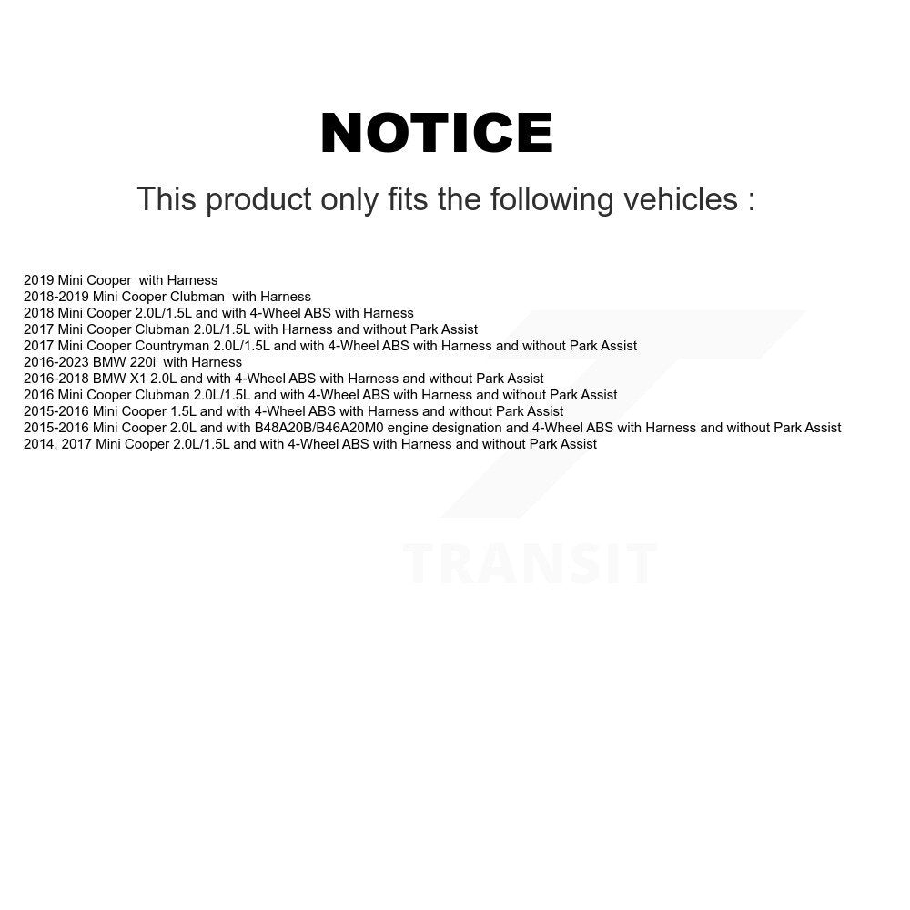 Rear ABS Wheel Speed Sensor SEN-2ABS3107 For Mini Cooper BMW X1 Clubman Countryman 220i