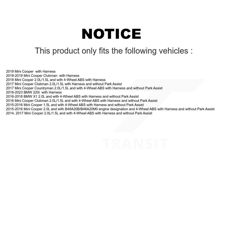 Rear ABS Wheel Speed Sensor SEN-2ABS3107 For Mini Cooper BMW X1 Clubman Countryman 220i