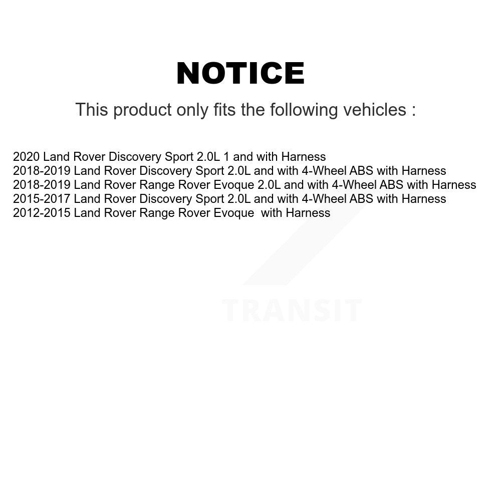 Front ABS Wheel Speed Sensor SEN-2ABS3197 For Land Rover Discovery Sport Range Evoque