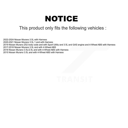 Front ABS Wheel Speed Sensor SEN-2ABS3226 For Nissan Murano