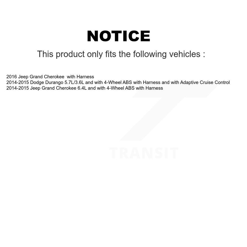 Front ABS Wheel Speed Sensor SEN-2ABS3229 For Jeep Grand Cherokee Dodge Durango