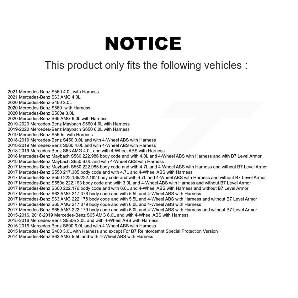 Rear Left ABS Wheel Speed Sensor SEN-2ABS3243 For Mercedes-Benz S560 S63 AMG S550 S450 S65 Maybach