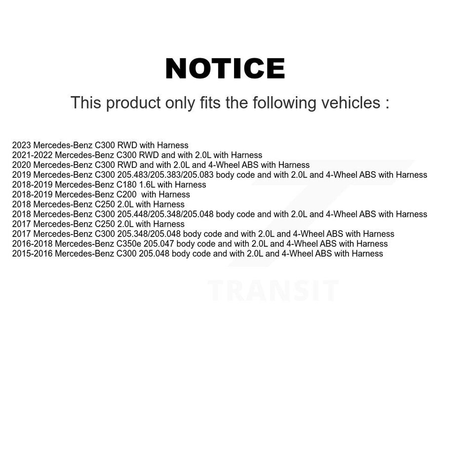 Front ABS Wheel Speed Sensor SEN-2ABS3247 For Mercedes-Benz C300 C180 C200 C250 C350e with Harness