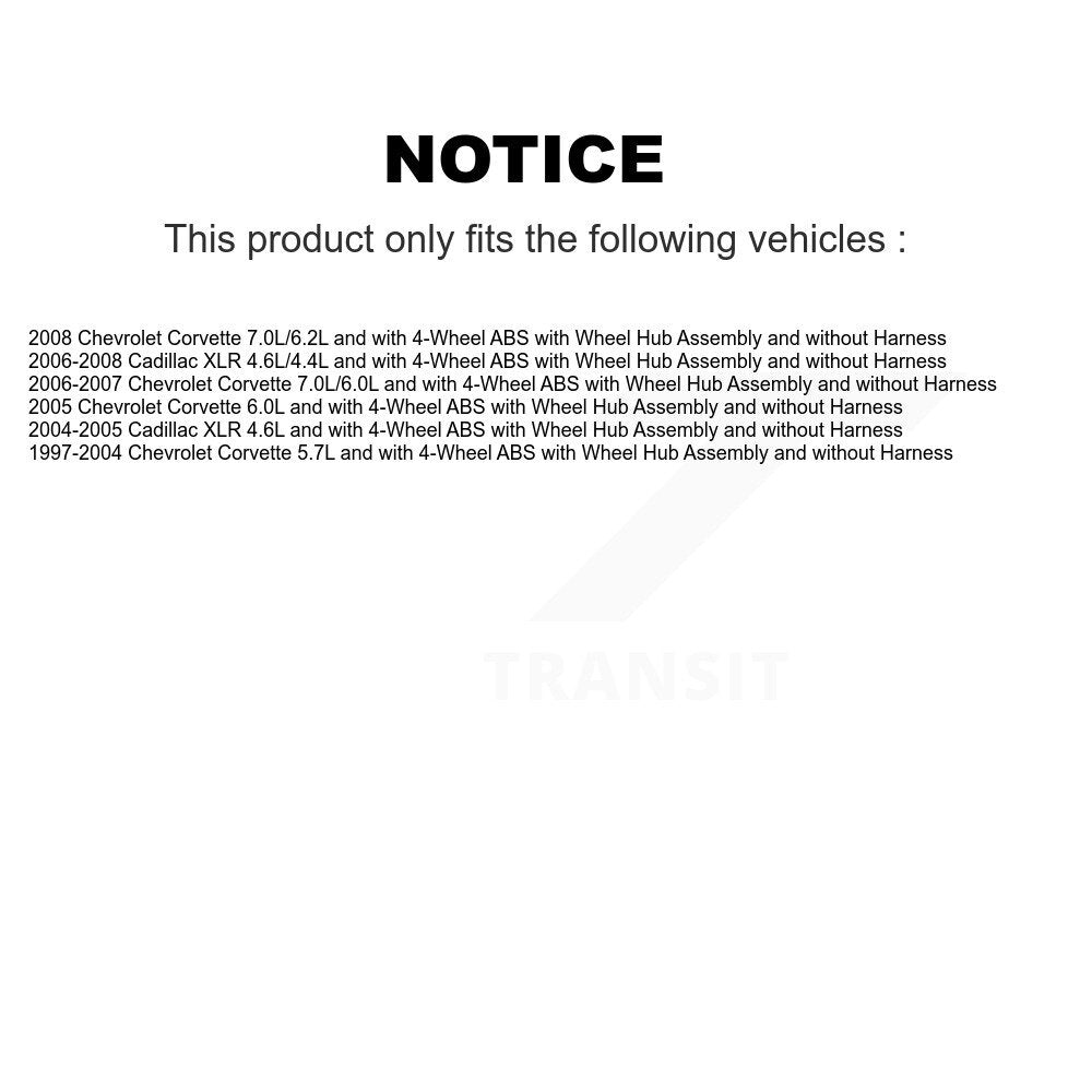 Front ABS Wheel Speed Sensor SEN-2ABS3568 For Chevrolet Corvette Cadillac XLR