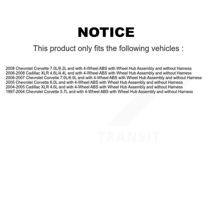 Front ABS Wheel Speed Sensor SEN-2ABS3568 For Chevrolet Corvette Cadillac XLR