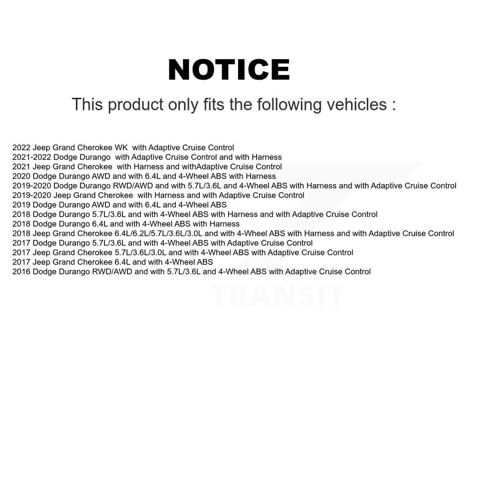 Front ABS Wheel Speed Sensor SEN-2ABS4222 For Jeep Grand Cherokee Dodge Durango WK