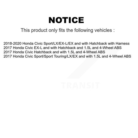 Rear Left ABS Wheel Speed Sensor SEN-2ABS4704 For Honda Civic with Harness