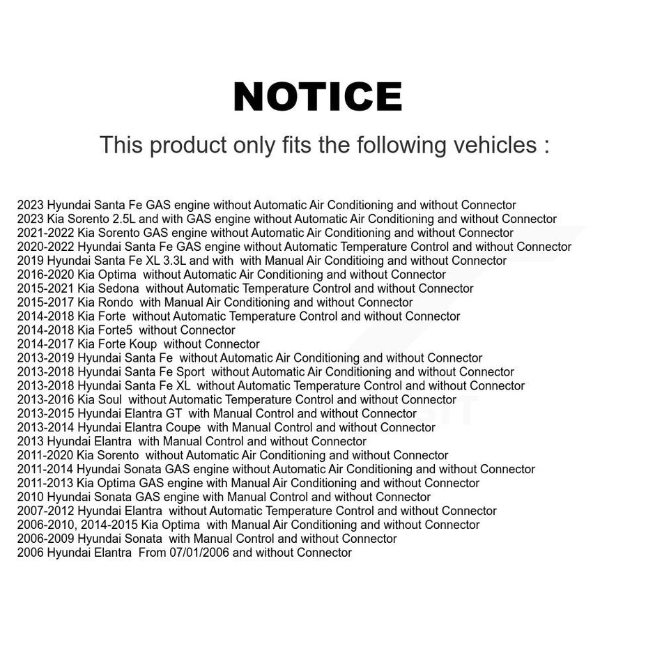 HVAC Blower Motor Resistor SEN-2BMR0025 For Hyundai Kia Elantra Sorento Santa Fe Sport Sonata Forte