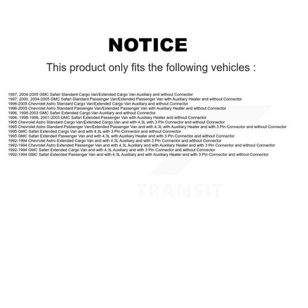 Rear HVAC Blower Motor Resistor SEN-2BMR0126 For Chevrolet Astro GMC Safari