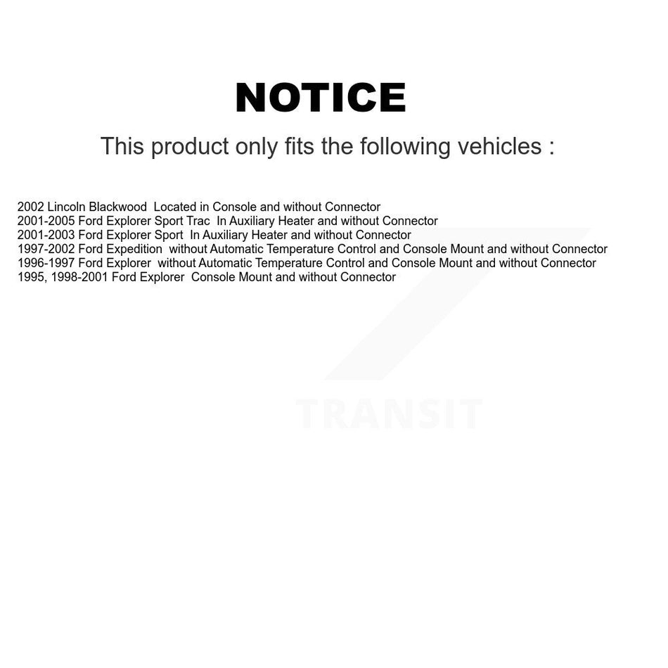 HVAC Blower Motor Resistor SEN-2BMR0291 For Ford Explorer Sport Trac Expedition Lincoln Blackwood