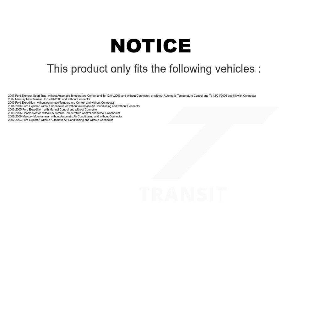 HVAC Blower Motor Resistor SEN-2BMR0292 For Ford Explorer Expedition Sport Trac Lincoln Aviator
