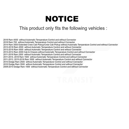 HVAC Blower Motor Resistor SEN-2BMR0358 For Ram 1500 3500 2500 Dodge 700 4000 4500 5500