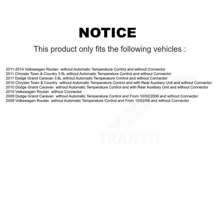 HVAC Blower Motor Resistor SEN-2BMR0361 For Dodge Grand Caravan Chrysler Town & Country Volkswagen