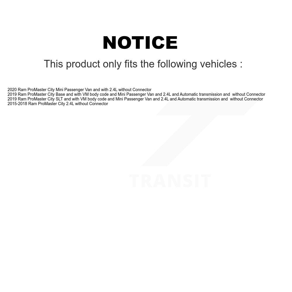 HVAC Blower Motor Resistor SEN-2BMR0367 For Ram ProMaster City without Connector