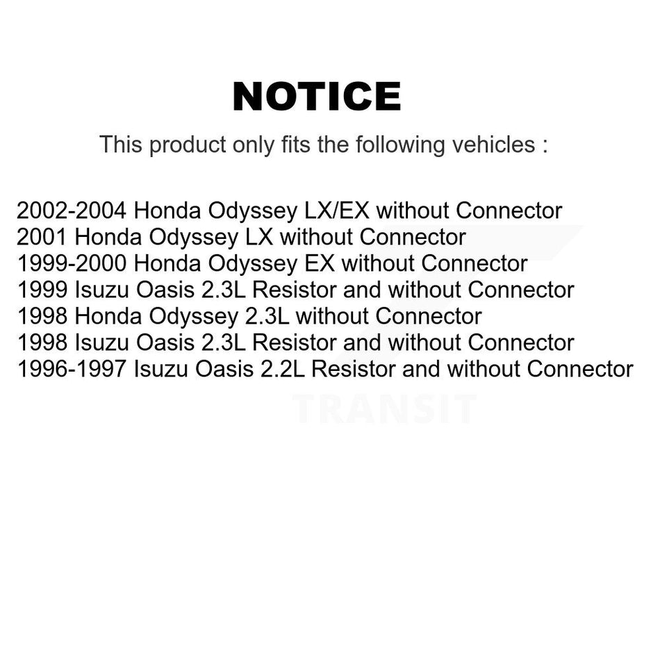 HVAC Blower Motor Resistor SEN-2BMR0442 For Honda Odyssey Isuzu Oasis