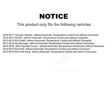 HVAC Blower Motor Resistor SEN-2BMR0560 For Hyundai Tucson Kia Rio Sportage Forte Koup Veloster
