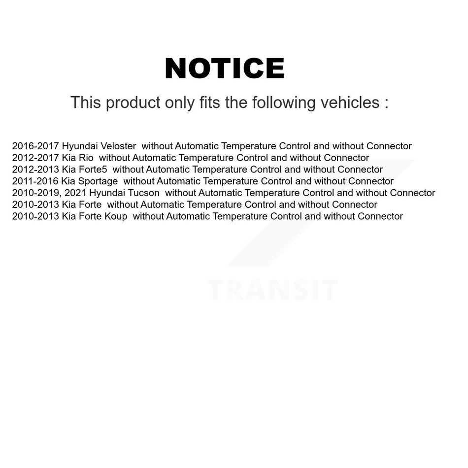 HVAC Blower Motor Resistor SEN-2BMR0560 For Hyundai Tucson Kia Rio Sportage Forte Koup Veloster