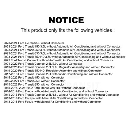 HVAC Blower Motor Resistor SEN-2BMR0588 For Ford Escape Focus Transit-250 Transit-150 Transit Fiesta