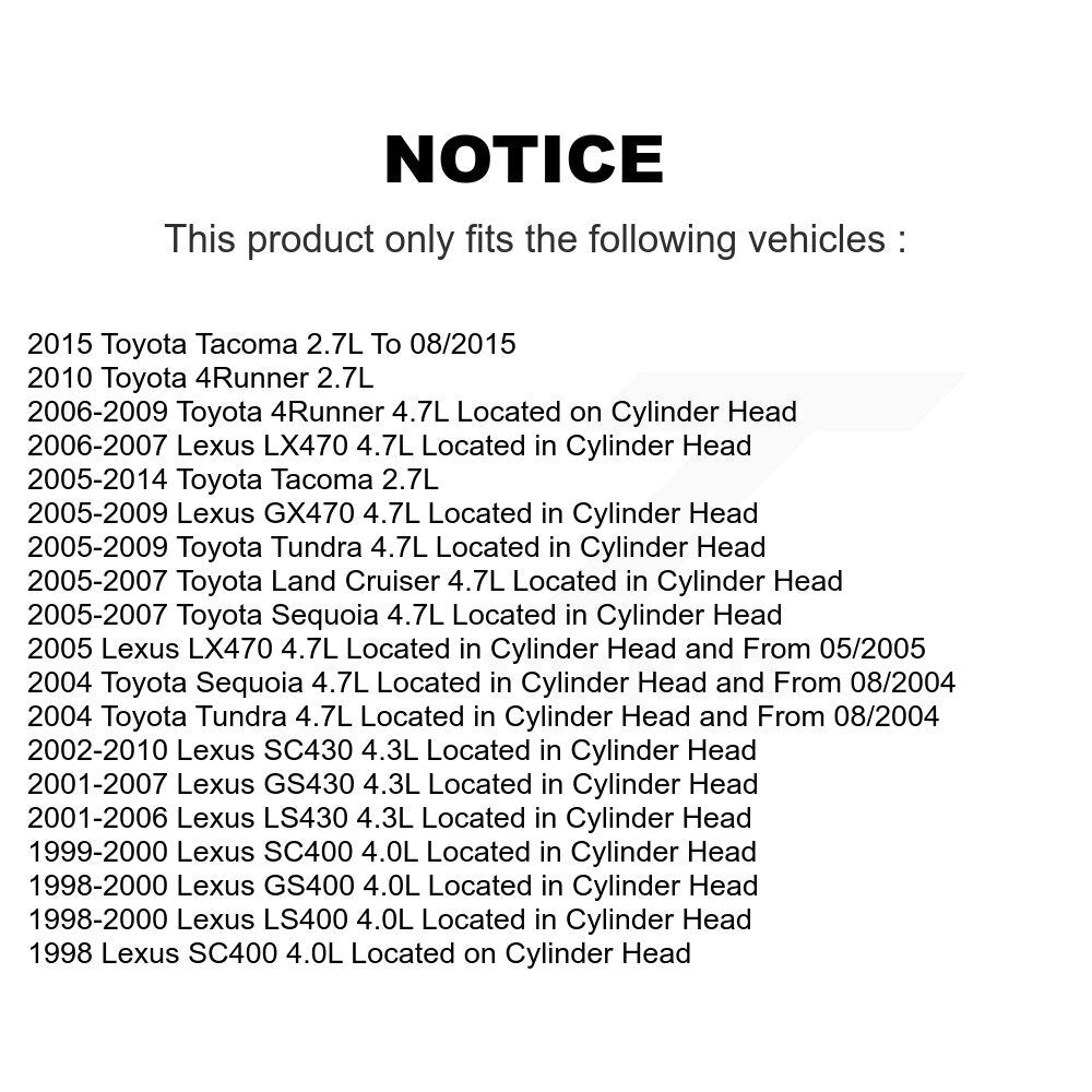 Engine Camshaft Position Sensor SEN-2CAM0290 For Toyota Tacoma 2.7L