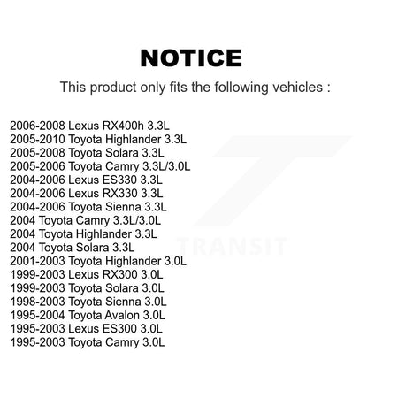 Engine Crankshaft Position Sensor SEN-2CRK0039 For Toyota Camry Sienna Highlander Lexus Solara RX330