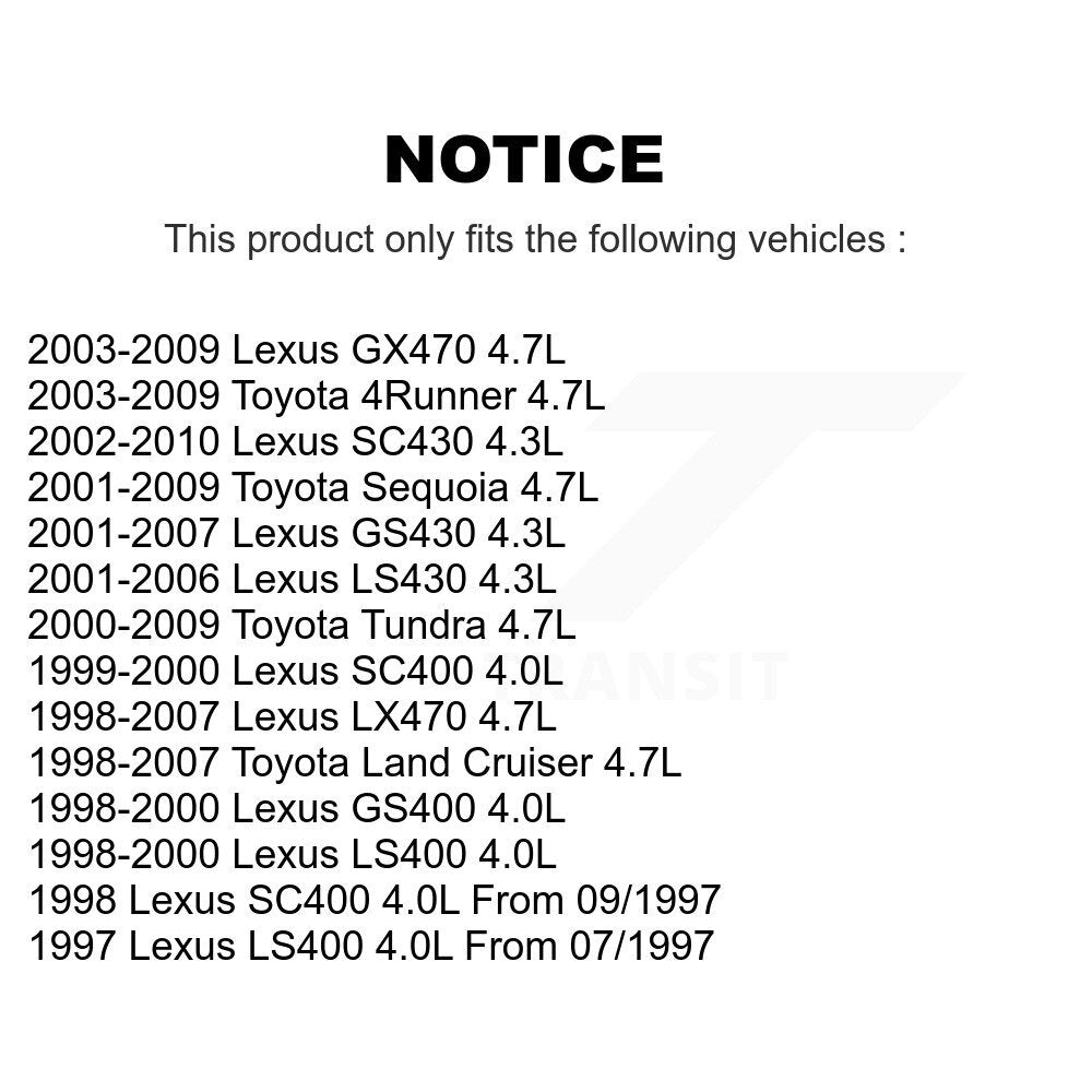 Engine Crankshaft Position Sensor SEN-2CRK0048 For Toyota Tundra 4Runner Lexus Sequoia SC430 GX470