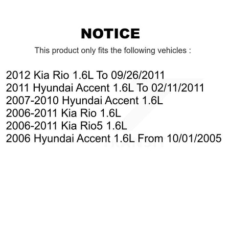 Ignition Knock (Detonation) Sensor SEN-2KNC0249 For Hyundai Accent Kia Rio Rio5 1.6L