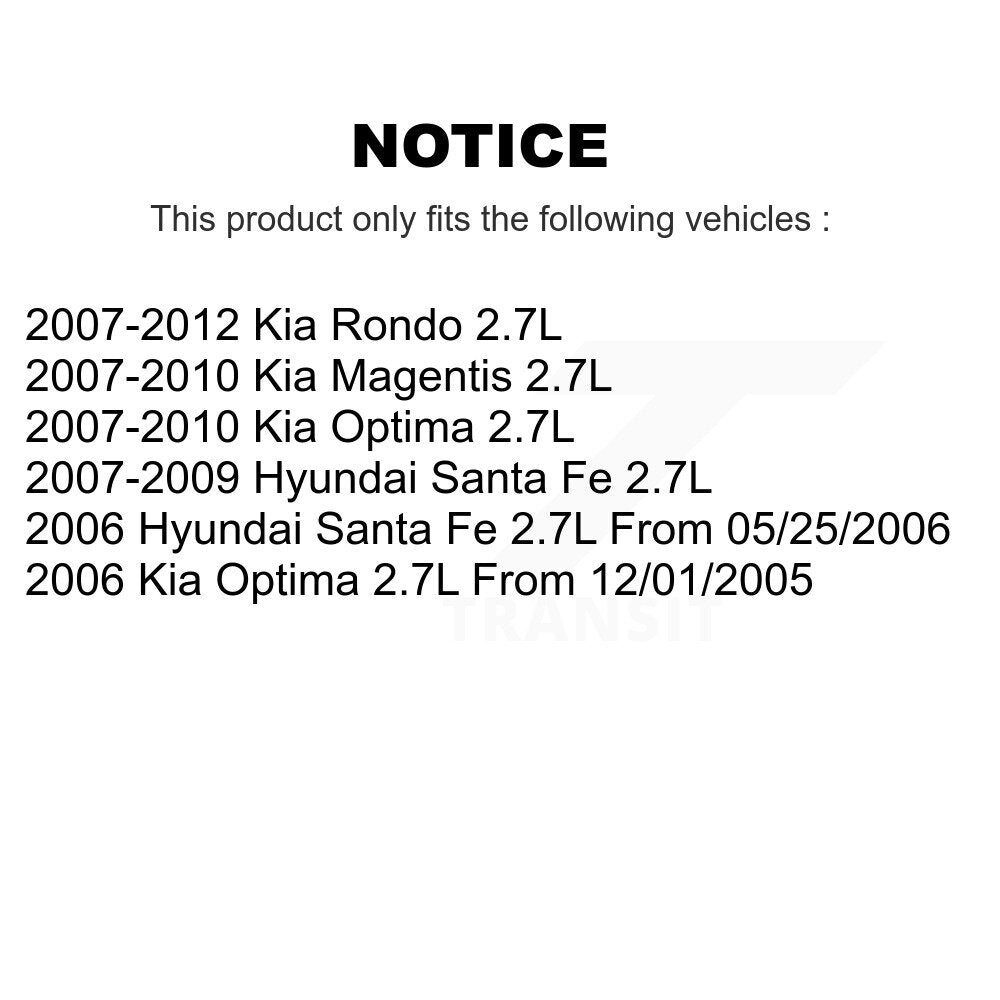 Right Ignition Knock (Detonation) Sensor SEN-2KNC0456 For Hyundai Santa Fe Kia Rondo Optima Magentis