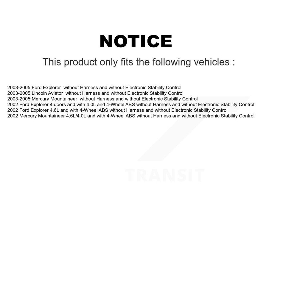 Rear ABS Wheel Speed Sensor SEN-2VSS0018 For Ford Explorer Lincoln Aviator Mercury Mountaineer