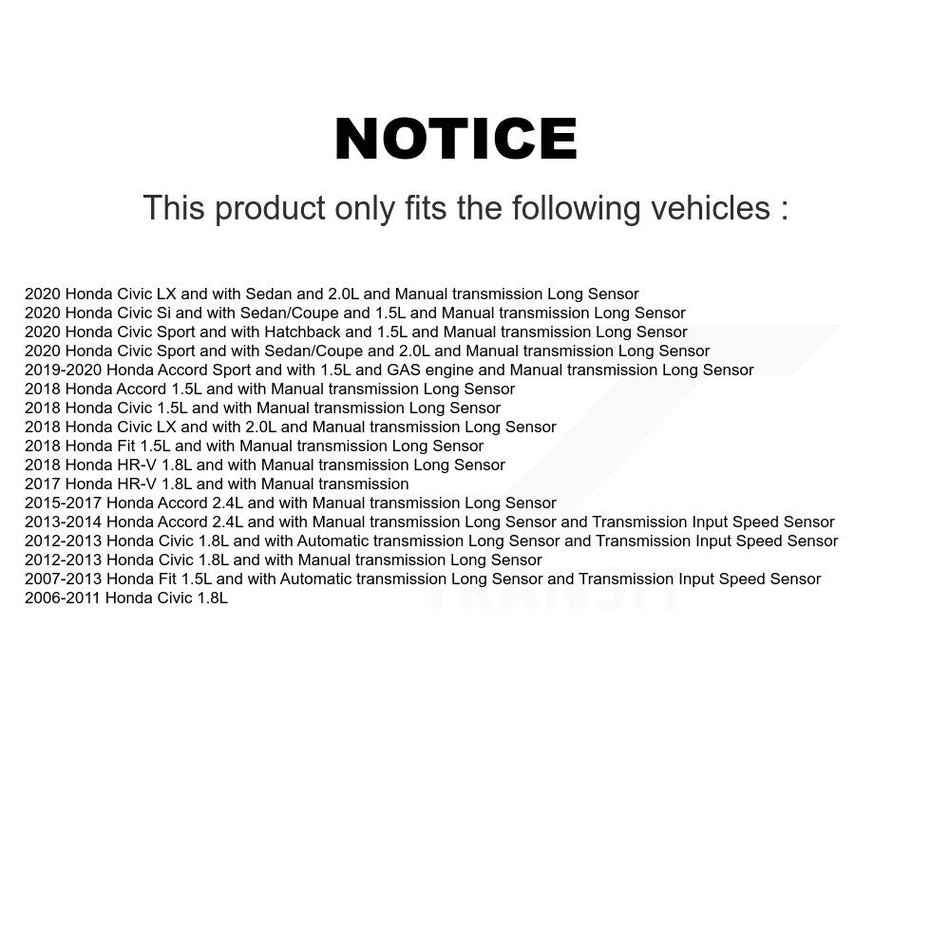 Speed Sensor SEN-2VSS0073 For Honda Civic Accord Fit HR-V