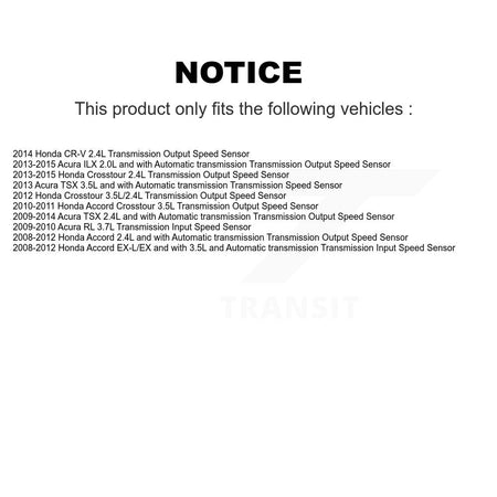 Vehicle Speed Sensor SEN-2VSS0099 For Honda Accord CR-V Acura TSX ILX Crosstour RL