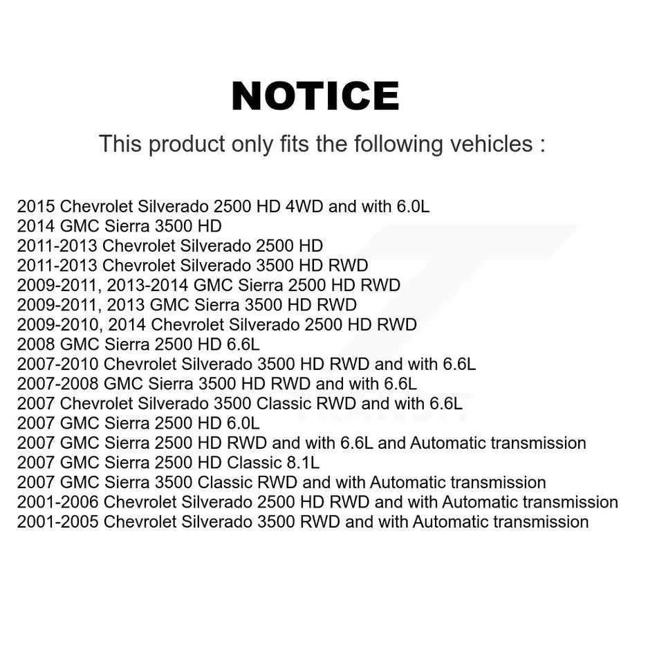 Speed Sensor SEN-2VSS0129 For Chevrolet Silverado 2500 HD GMC Sierra 3500 Classic