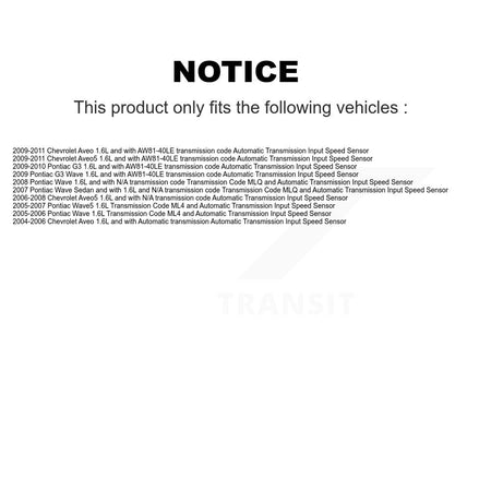 Vehicle Speed Sensor SEN-2VSS0236 For Chevrolet Aveo5 Aveo Pontiac G3 Wave Wave5