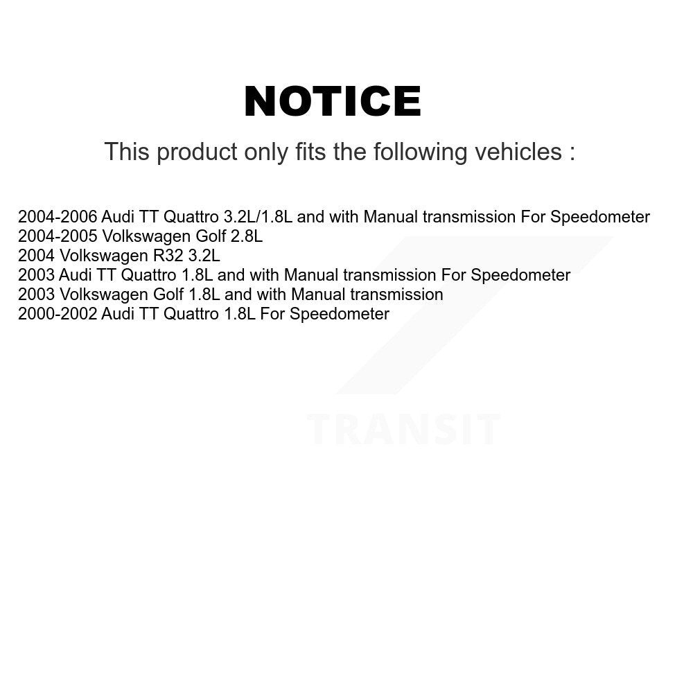 Vehicle Speed Sensor SEN-2VSS0395 For Volkswagen Golf Audi TT Quattro R32