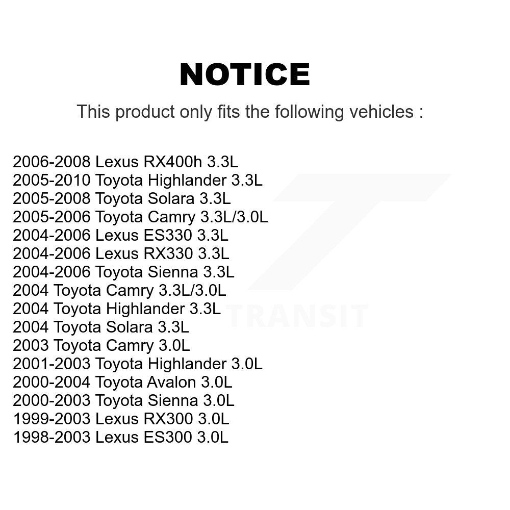 Right Engine Variable Valve Timing (VVT) Solenoid SEN-2VTS0010 For Toyota Sienna Camry Highlander
