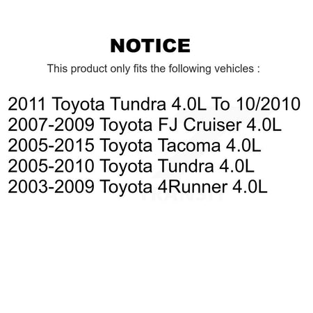 Left Engine Variable Valve Timing (VVT) Solenoid SEN-2VTS0018 For Toyota Tacoma Tundra 4Runner FJ