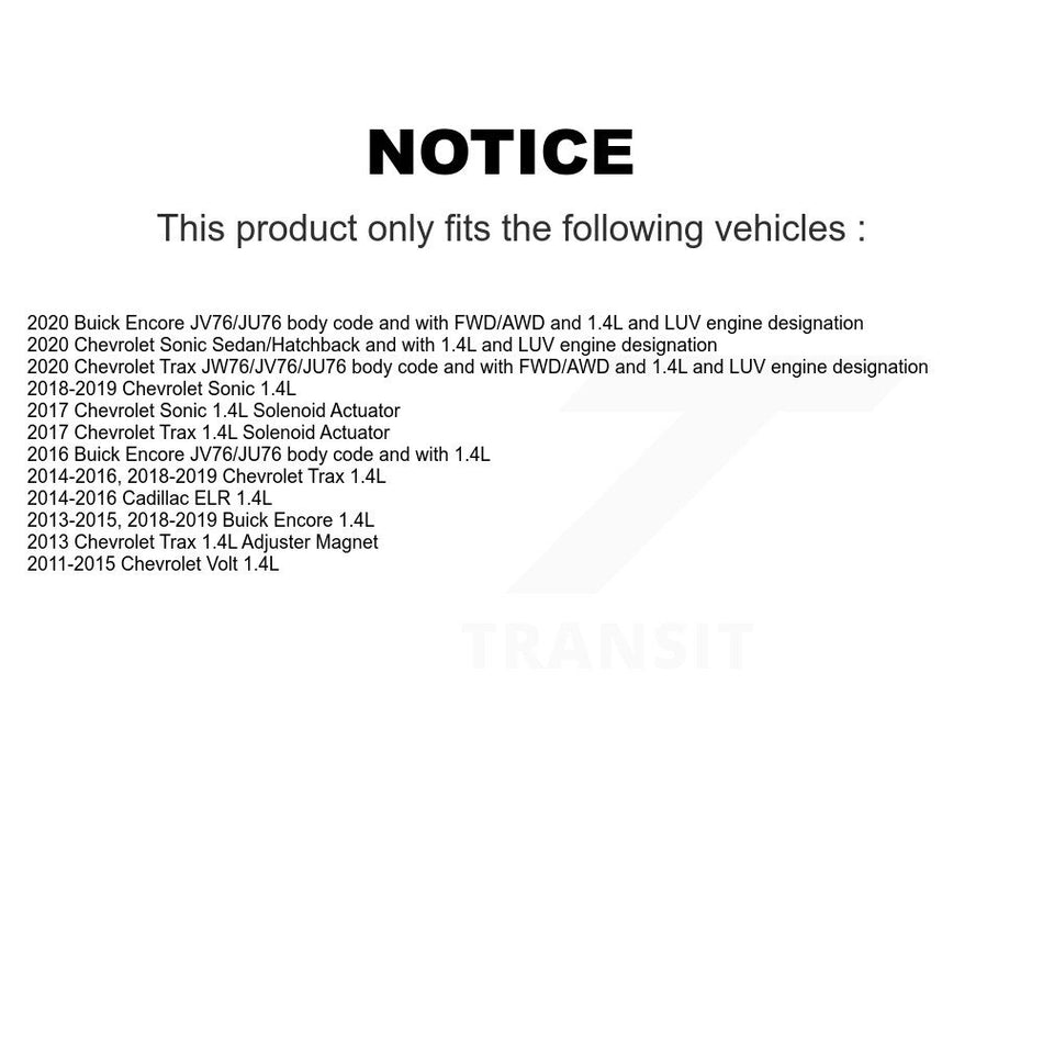 Engine Variable Valve Timing (VVT) SEN-2VTS0053 For Chevrolet Trax Buick Encore Sonic Volt Cadillac