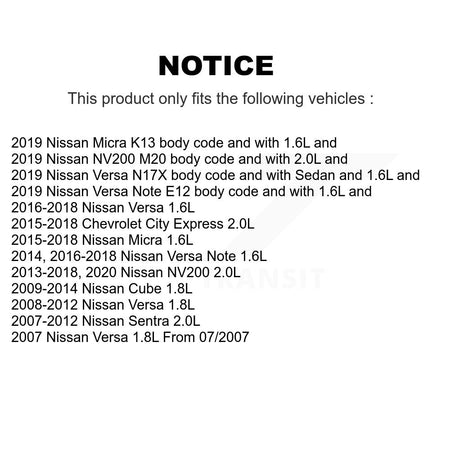 Engine Variable Valve Timing (VVT) Solenoid SEN-2VTS0065 For Nissan Versa Micra Sentra Note NV200