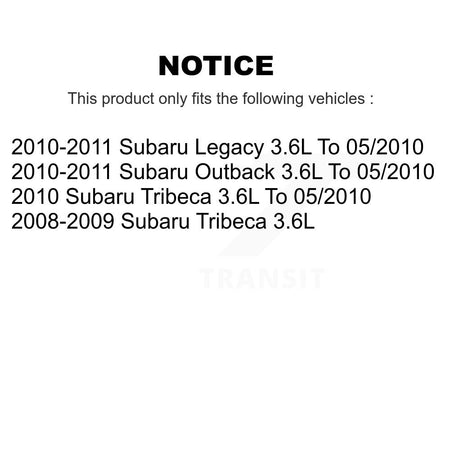 Right Engine Variable Valve Timing (VVT) Solenoid SEN-2VTS0080 For Subaru Outback Legacy Tribeca