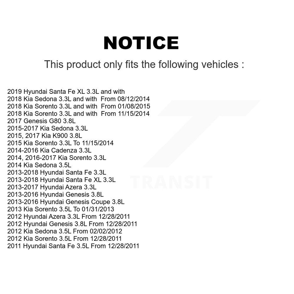 Engine Variable Valve Timing (VVT) Solenoid SEN-2VTS0111 For Kia Sorento Hyundai Santa Fe Sedona XL