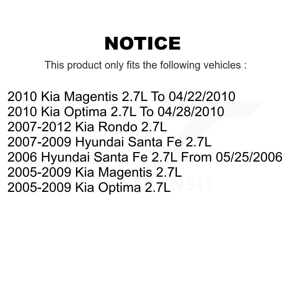 Right Engine Variable Valve Timing (VVT) Solenoid SEN-2VTS0116 For Hyundai Santa Fe Kia Rondo Optima