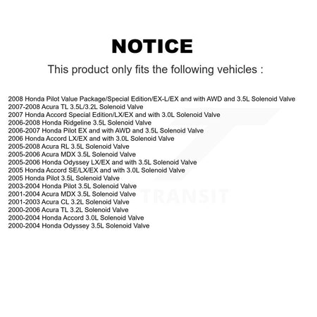 Engine Variable Valve Timing (VVT) Solenoid SEN-2VTS0152 For Honda Accord Acura Odyssey Pilot TL MDX