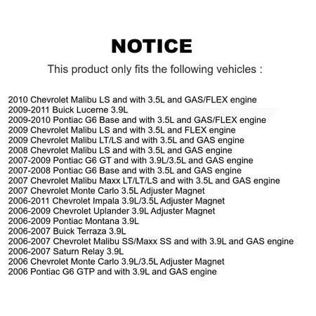 Engine Variable Valve Timing (VVT) SEN-2VTS0186 For Chevrolet Impala Pontiac Malibu Montana G6 Buick