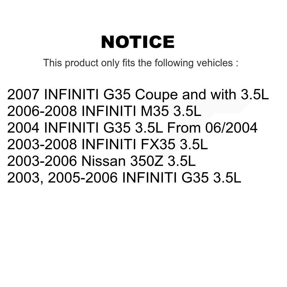Left Engine Variable Valve Timing (VVT) Solenoid SEN-2VTS0189 For INFINITI G35 Nissan 350Z FX35 M35