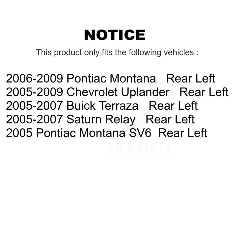 Rear Left (Driver Side) Disc Brake Caliper SLC-18B4944 For Chevrolet Uplander Pontiac Montana Buick Terraza Saturn Relay