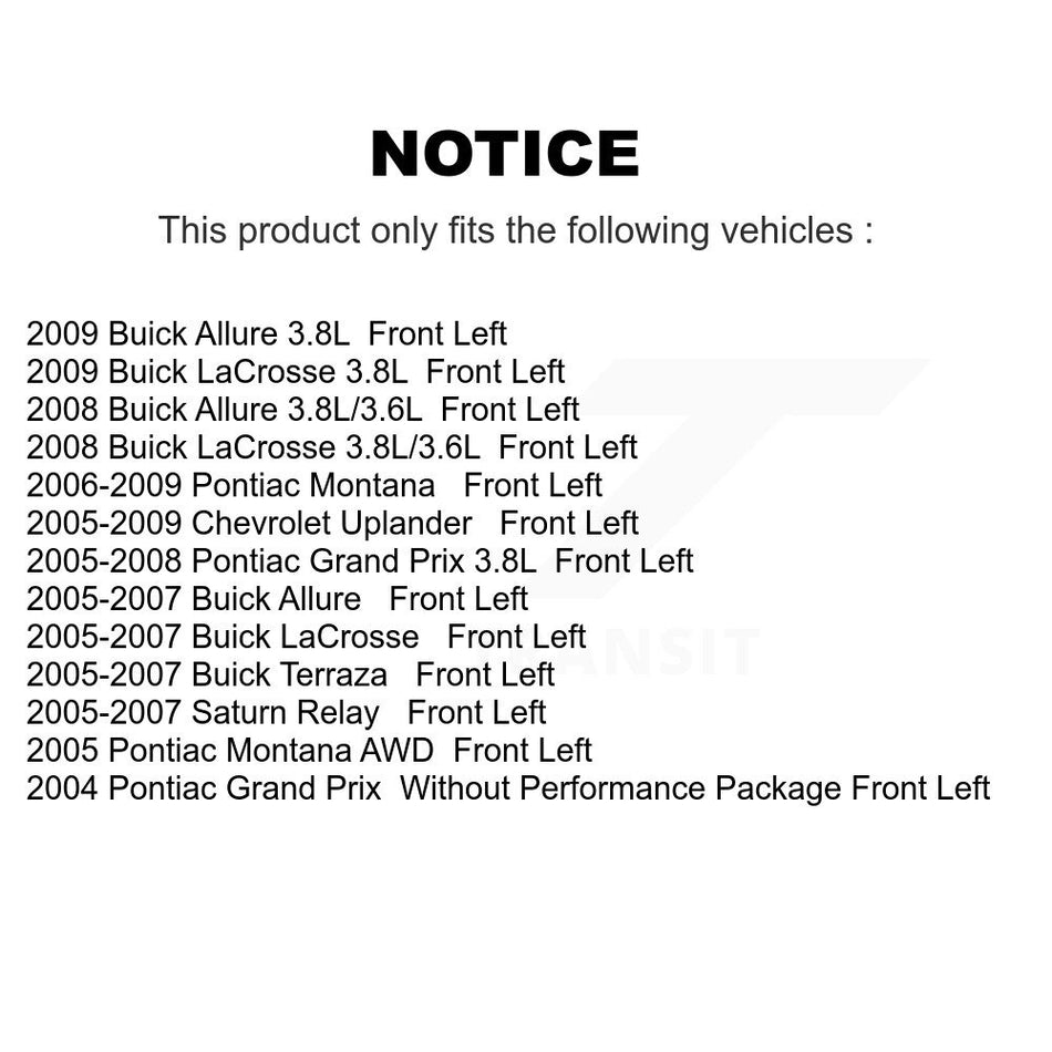 Front Left (Driver Side) Disc Brake Caliper SLC-18B5034 For Pontiac Grand Prix Buick LaCrosse Chevrolet Uplander Montana Terraza Saturn Relay Allure