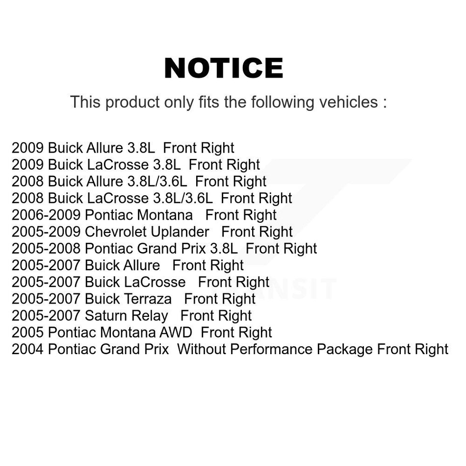 Front Right (Passenger Side) Disc Brake Caliper SLC-18B5035 For Pontiac Grand Prix Buick LaCrosse Chevrolet Uplander Montana Terraza Saturn Relay Allure