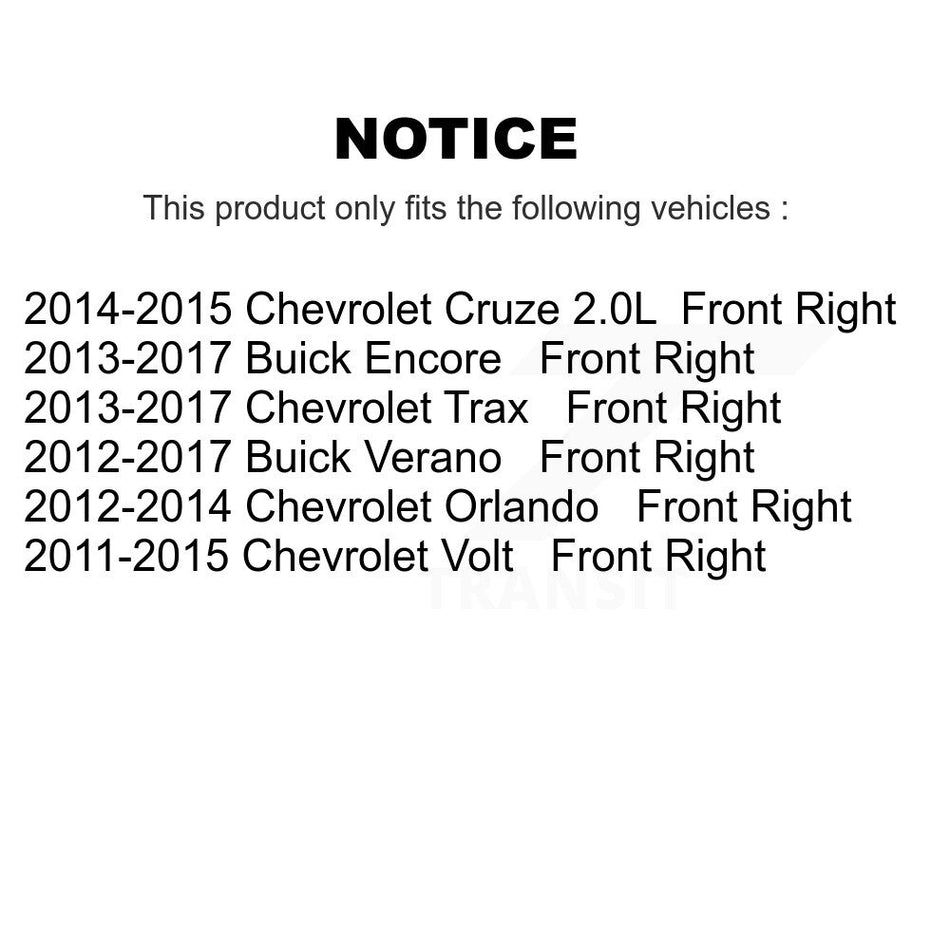 Front Right (Passenger Side) Disc Brake Caliper SLC-18B5328 For Chevrolet Buick Cruze Encore Trax Verano Volt Orlando