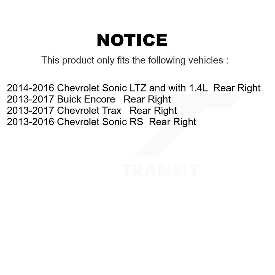 Rear Right (Passenger Side) Disc Brake Caliper SLC-18B5470 For Chevrolet Buick Encore Sonic Trax