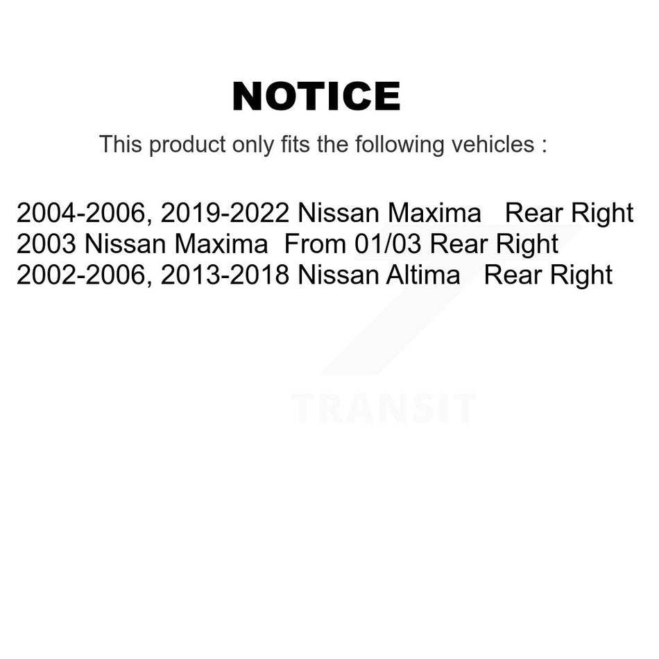 Rear Right (Passenger Side) Disc Brake Caliper SLC-19B2781 For Nissan Altima Maxima