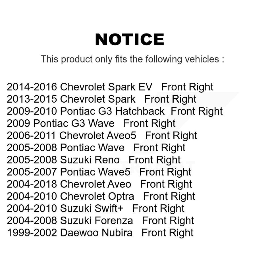 Front Right (Passenger Side) Disc Brake Caliper SLC-19B2811 For Chevrolet Aveo Spark Suzuki Forenza Aveo5 Reno EV Pontiac G3 Daewoo Nubira Wave Wave5 Optra Swift+